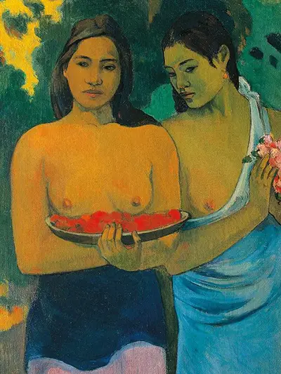 Two Tahitian Women Paul Gauguin